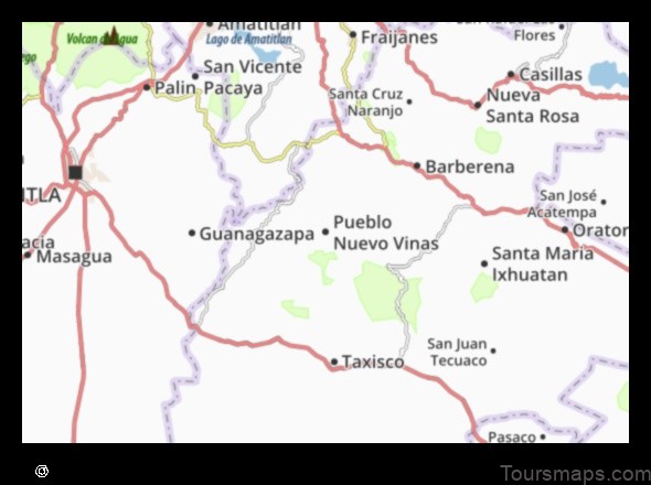 Map of Pueblo Nuevo Guatemala