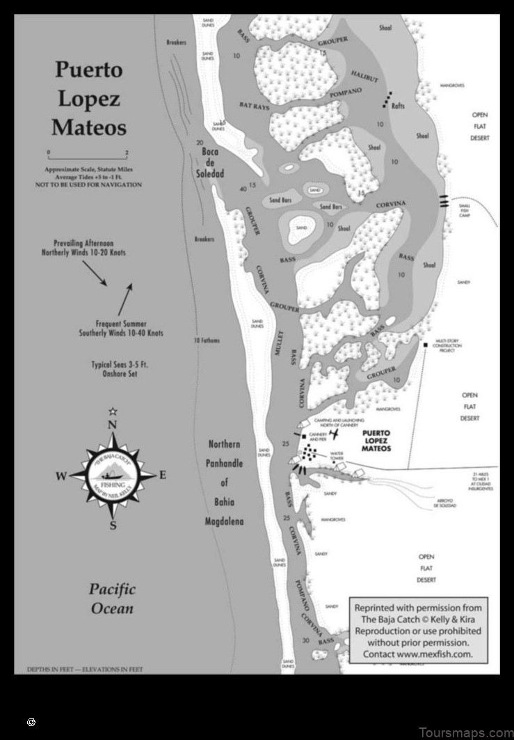 Map of Puerto Adolfo Lopez Mateos Mexico