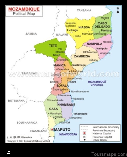 Map of Quelimane Mozambique