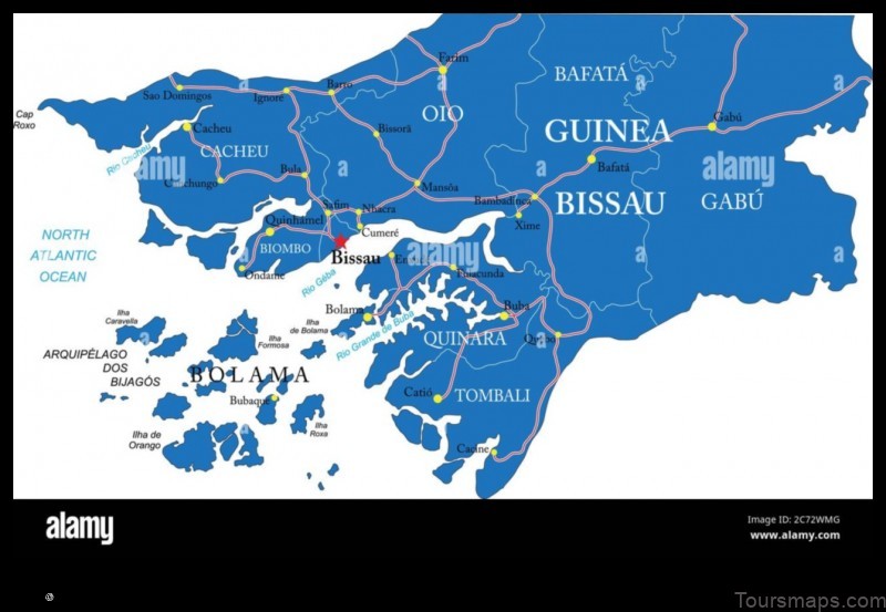 Map of Quinhámel Guinea-Bissau