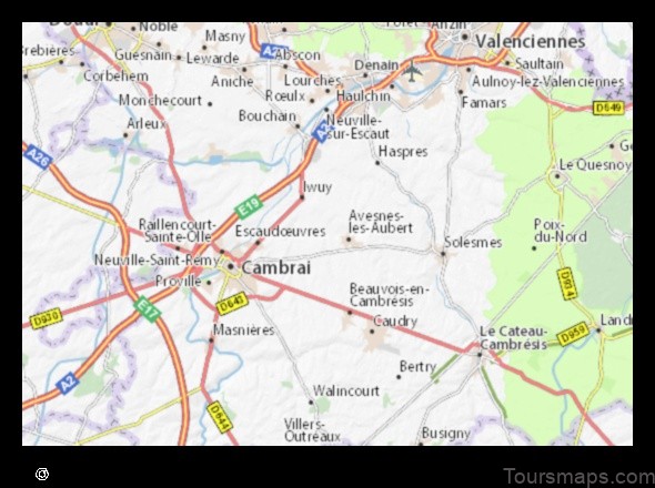 Map of Rieux-en-Cambrésis France