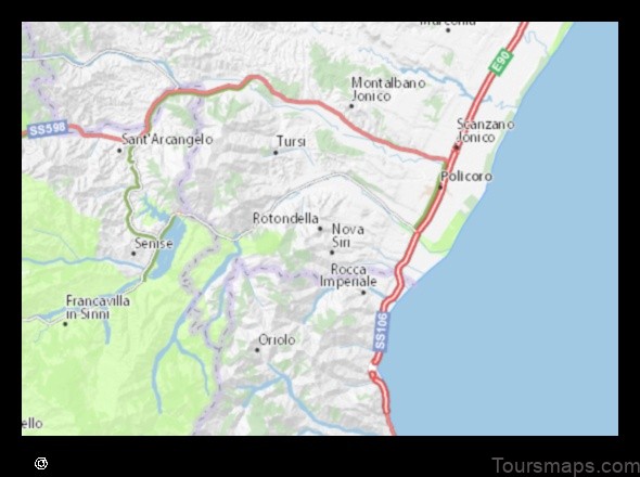 Map of Rotondella Italy