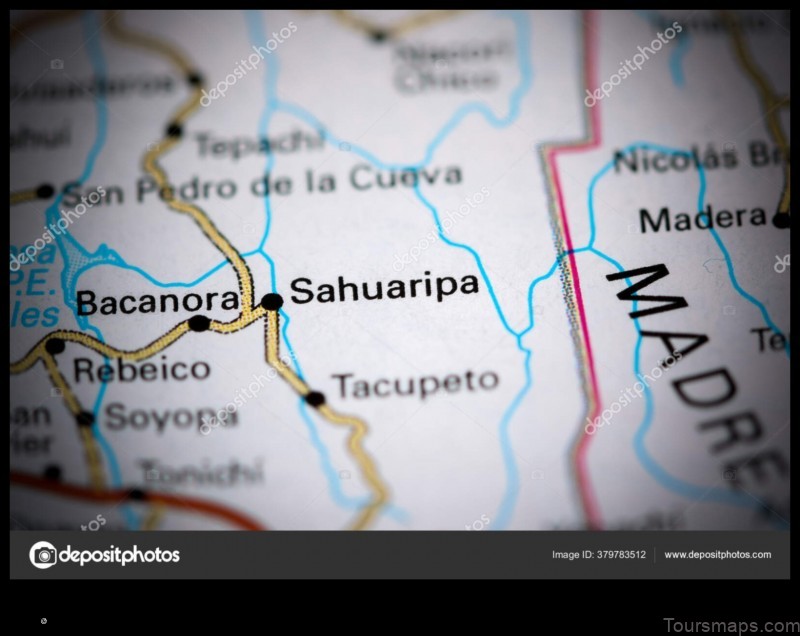 Map of Sahuaripa Mexico