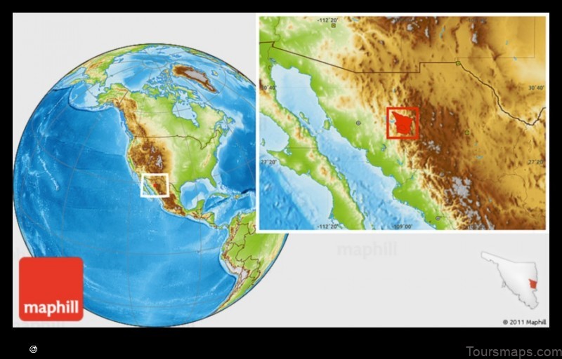 Map of Sahuaripa Mexico