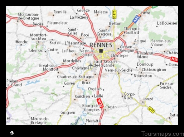 Map of Saint-Jacques-de-la-Lande France