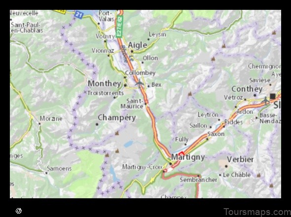 Map of Saint Maurice Italy