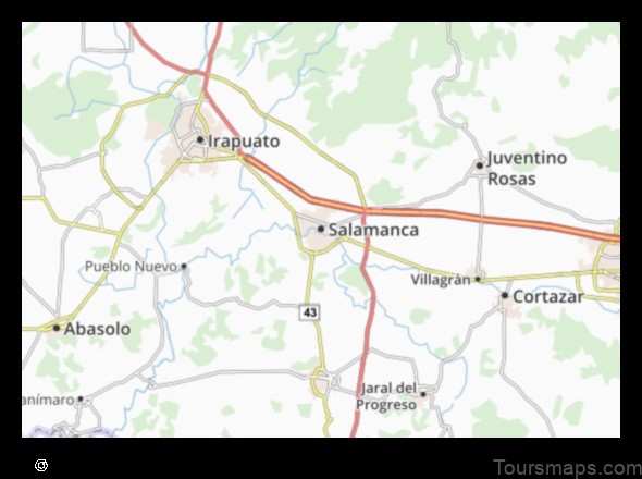 Map of Salamanca Mexico