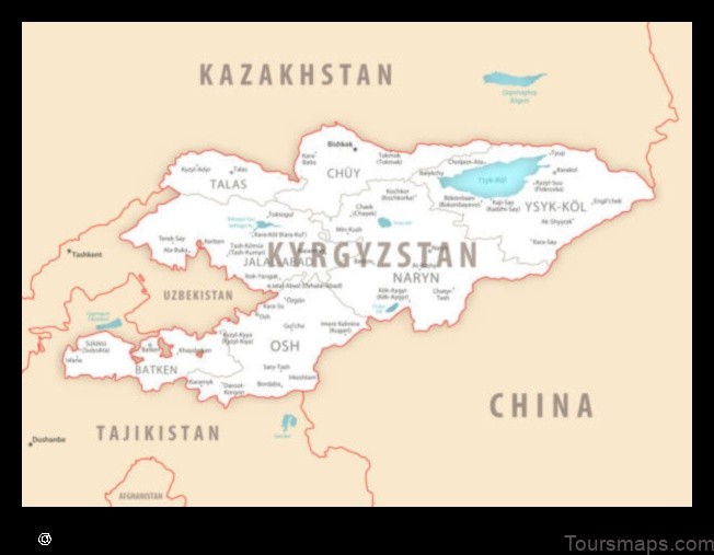 Map of Samarkandyk Kyrgyzstan