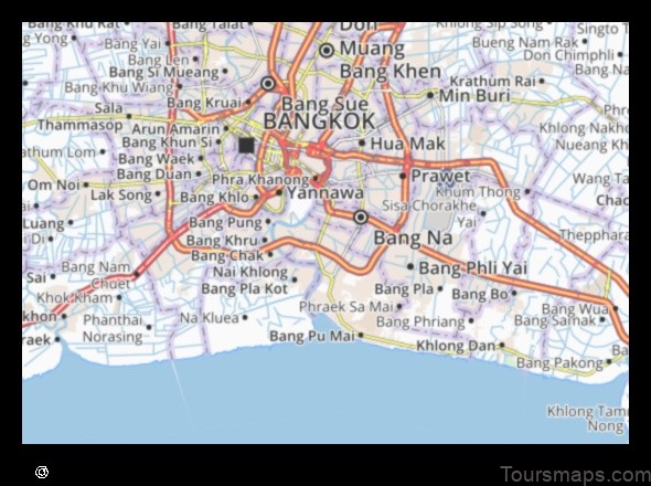 Map of Samrong Thailand