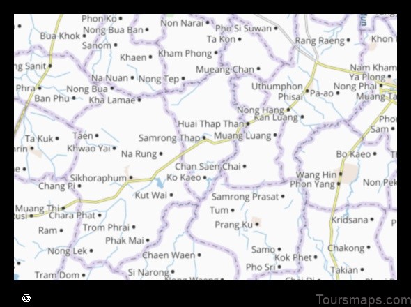 Map of Samrong Thailand