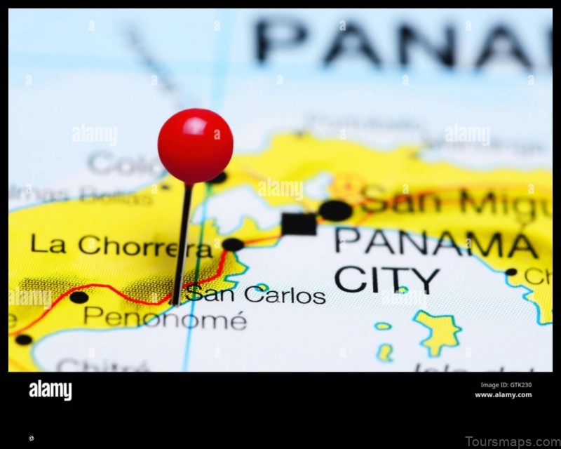 Map of San Carlos Panama