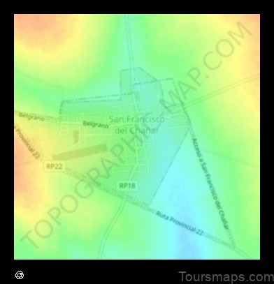 Map of San Francisco del Chañar Argentina