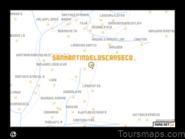 Map of San Martín de los Canseco Mexico