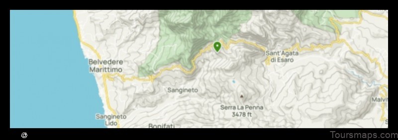 Map of Sangineto Italy