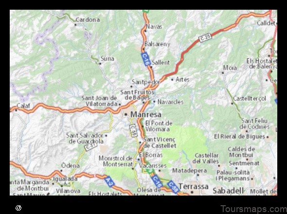 Map of Sant Fruitós de Bages Spain