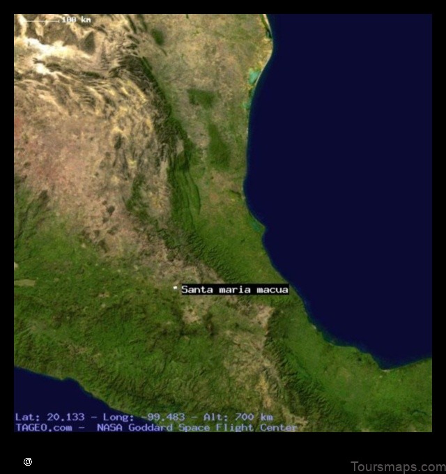 Map of Santa Maria Macua Mexico