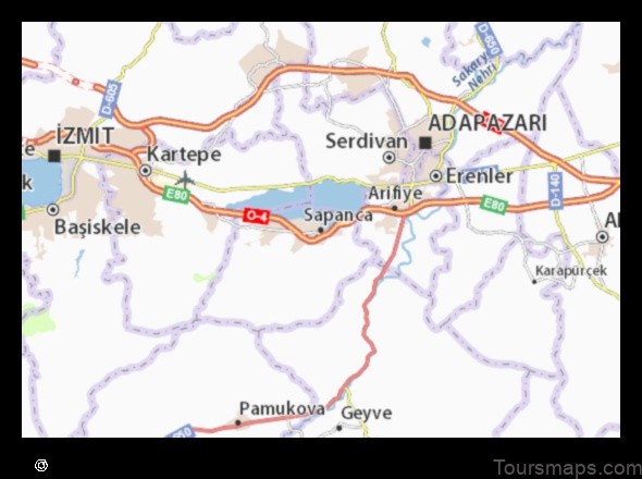 Map of Sapanca Turkey