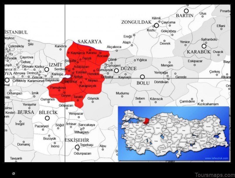 Map of Sapanca Turkey