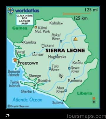 Map of Sawkta Sierra Leone