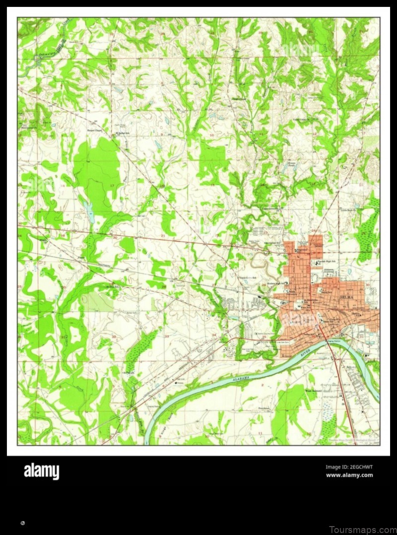 Map of Selma United States