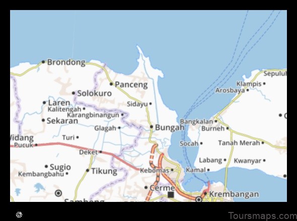 Map of Sidayu Indonesia