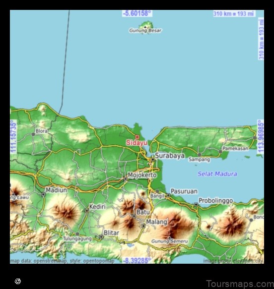 Map of Sidayu Indonesia