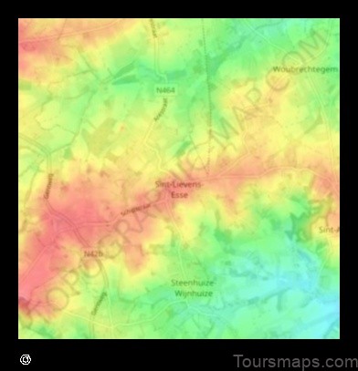 Map of Sint-Lievens-Esse Belgium