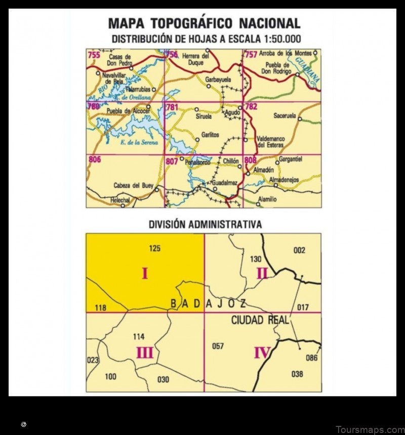 Map of Siruela Spain