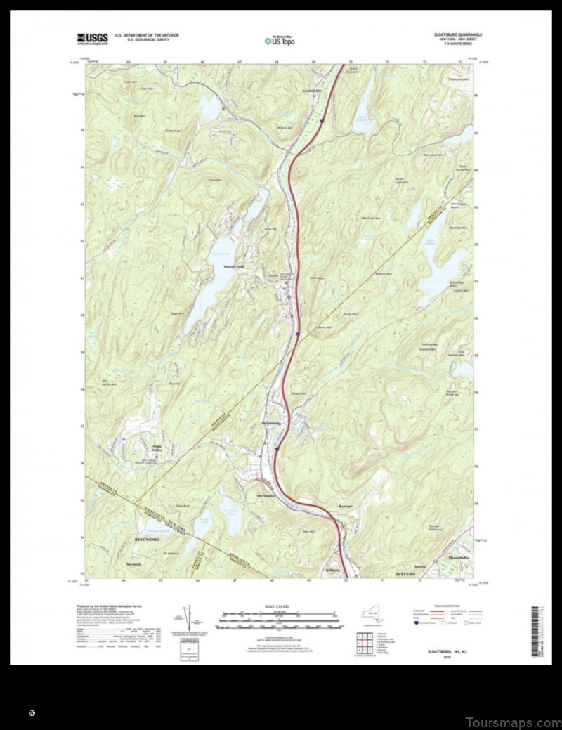 Map of Sloatsburg United States