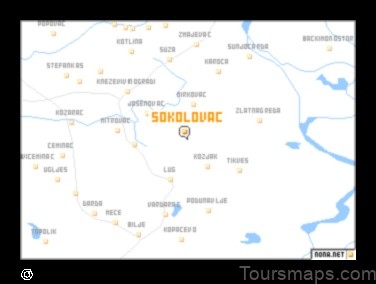 Map of Sokolovac Croatia