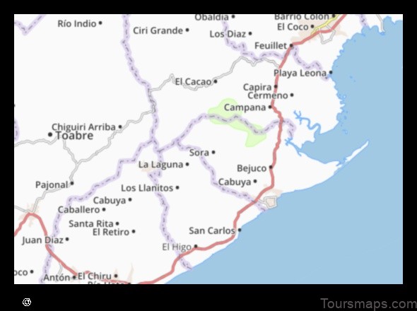 explore sora panama with this detailed map