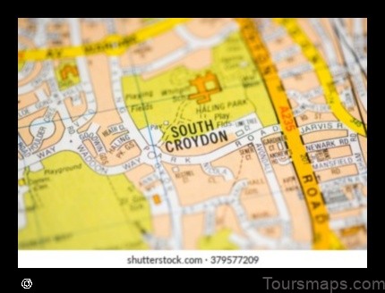 Map of South Croydon United Kingdom