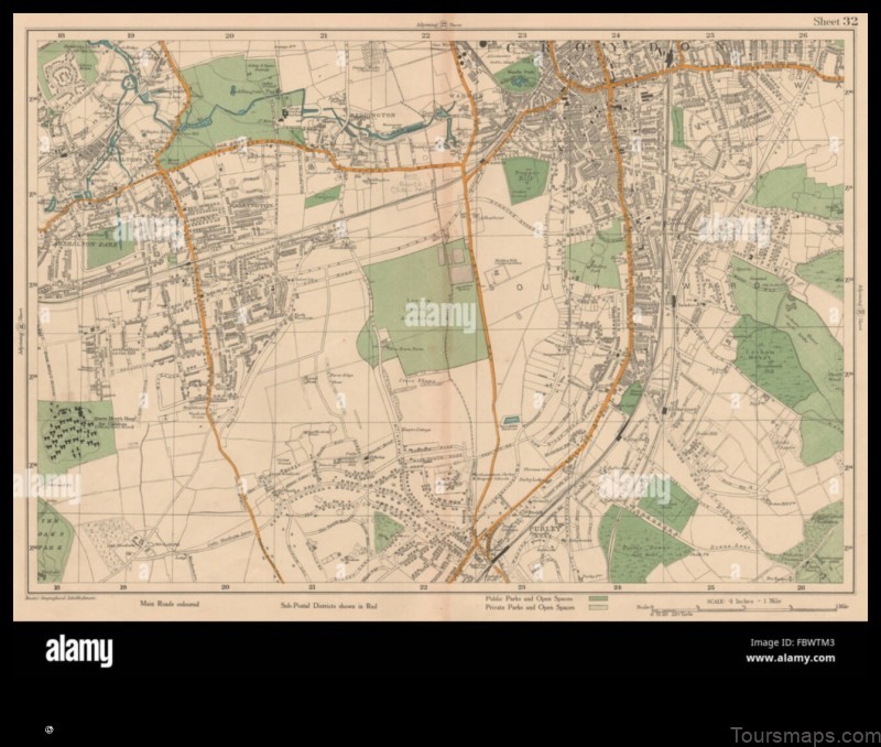 Map of South Croydon United Kingdom