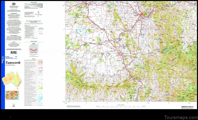 Map of South Tamworth Australia