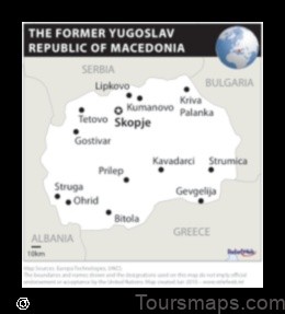 Map of Stojakovo Macedonia, The former Yugoslav Rep. of