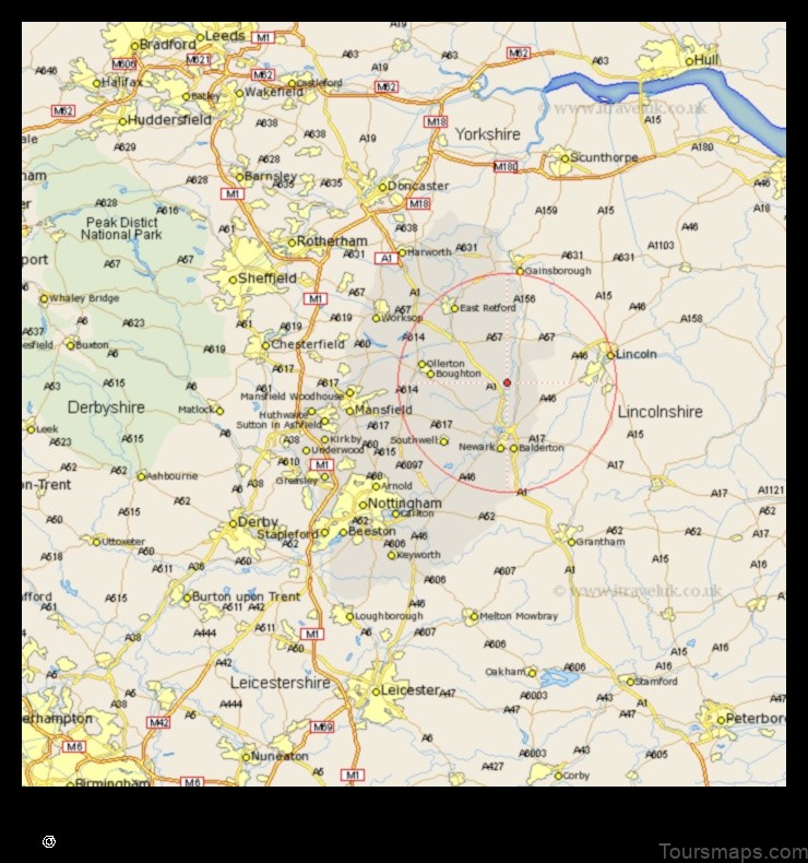 Map of Sutton on Trent United Kingdom