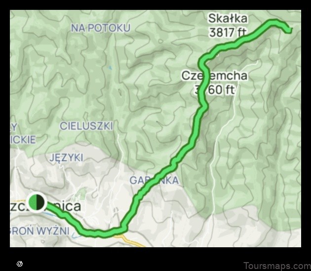 Map of Szczawnica Poland