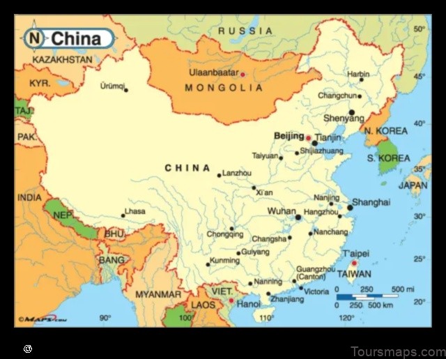 Map of Tahe China