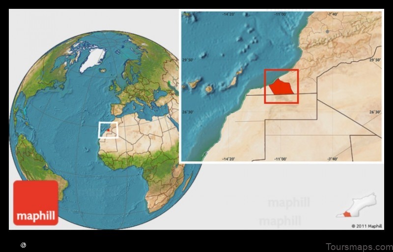 Map of Tan-Tan Morocco