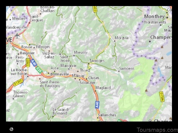 Map of Taninges France