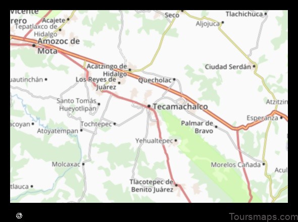 Map of Tecamachalco Mexico