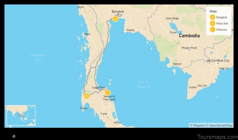 Map of Tha Khanon Thailand