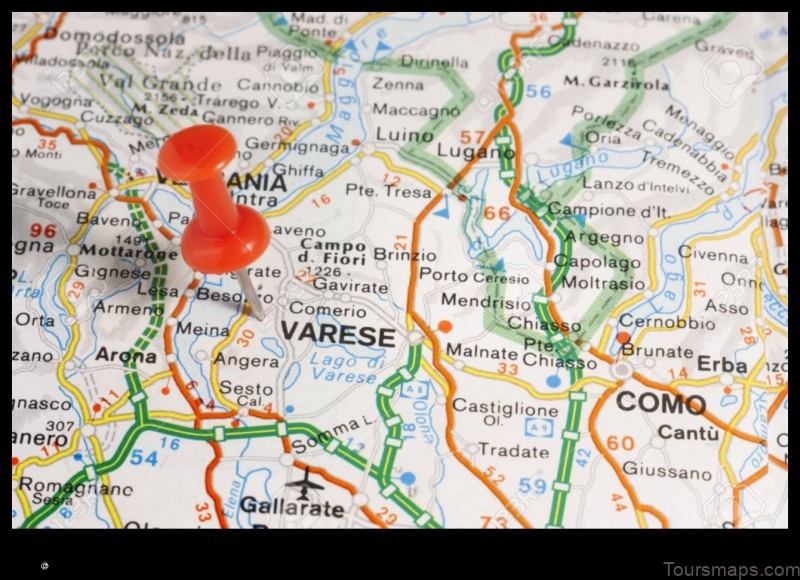 Map of Varese Italy