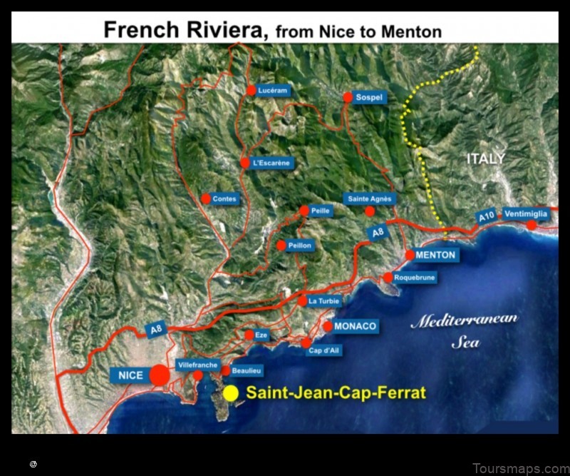 Map of Saint-Jean-Cap-Ferrat France