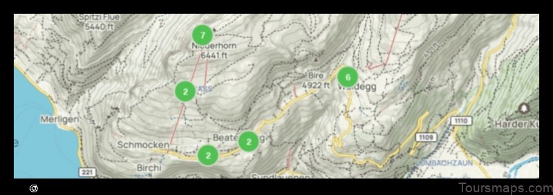 Map of Beatenberg Switzerland