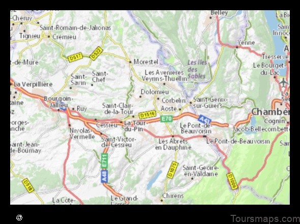 explore the beauty of faverges de la tour france with this detailed map.