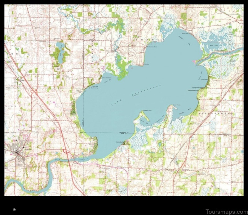 Map of Lake Koshkonong United States