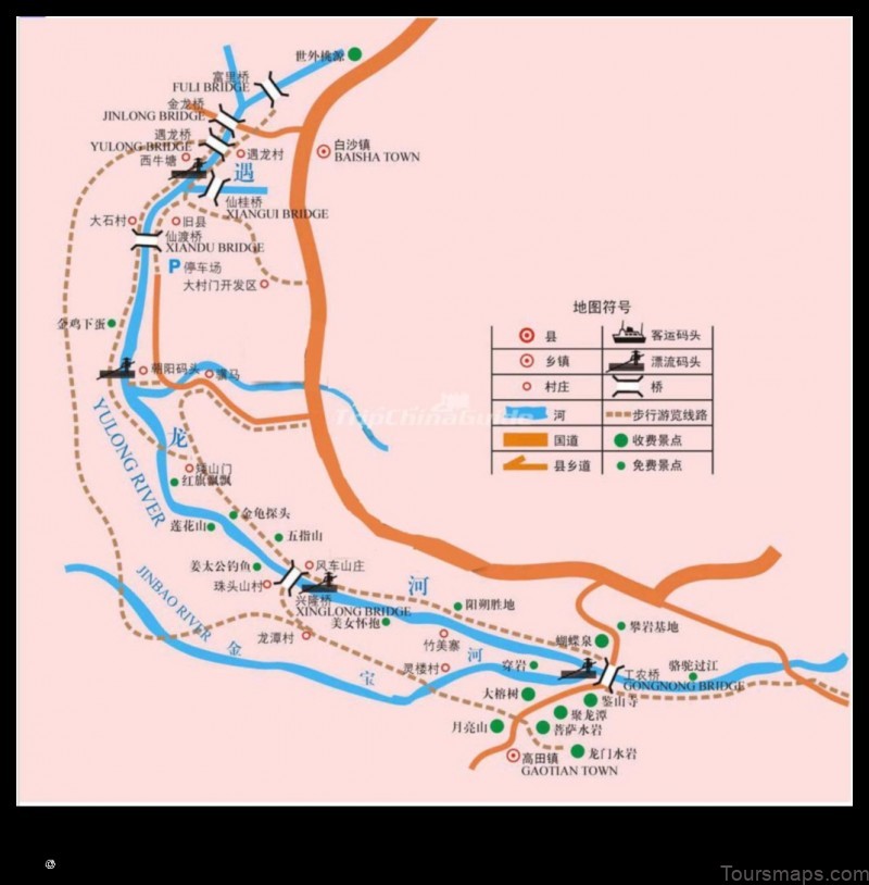 Map of Yulong China