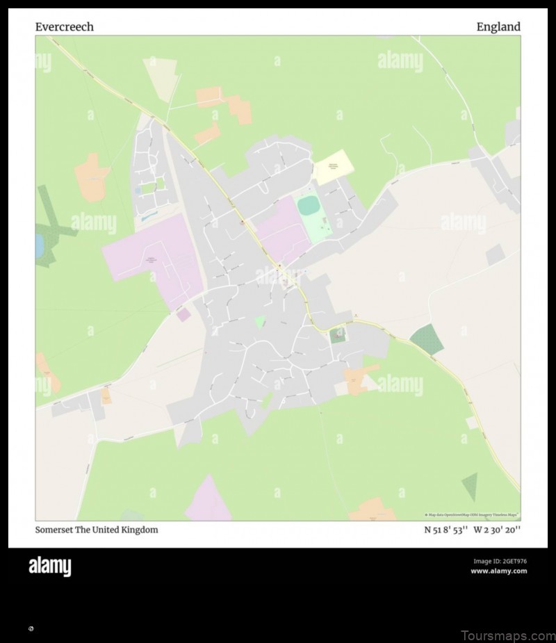 Map of Evercreech United Kingdom