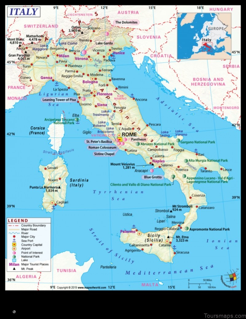 Map of Erli Italy